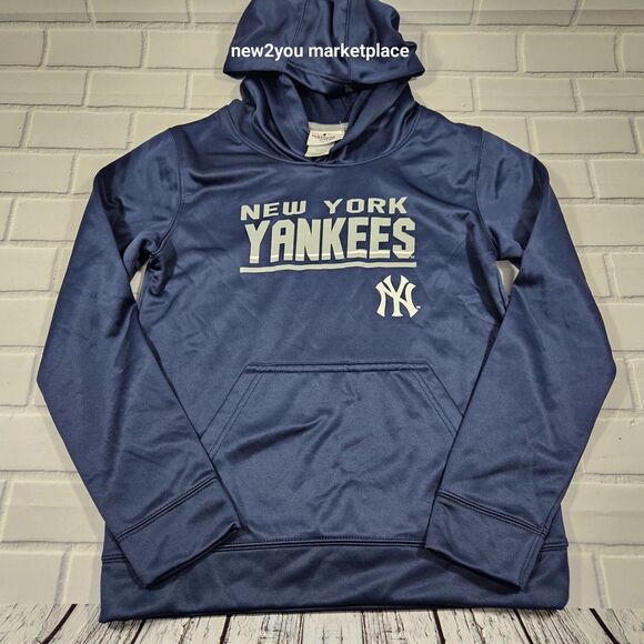New York Yankees GEN2 Thermal Hoodie Sweatshirt Youth XTRAL LARGE new no tags - Picture 1 of 4